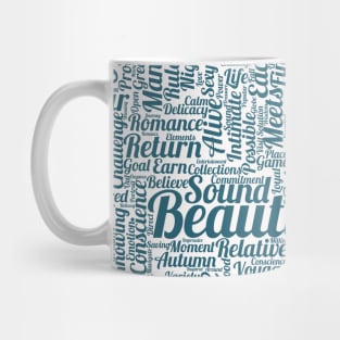 Fashion Face Woman Hair Pattern Text Word Cloud Mug